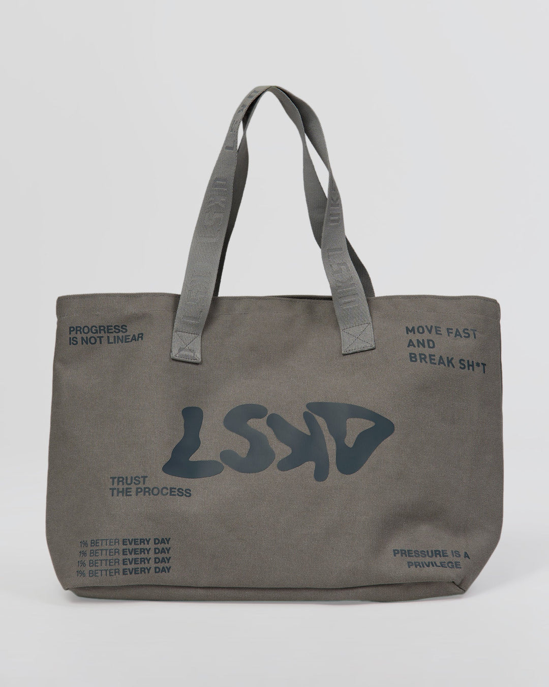 Hold It All Canvas Tote - Circular Grey-Values