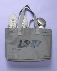 Hold It All Canvas Tote - Circular Grey-Values