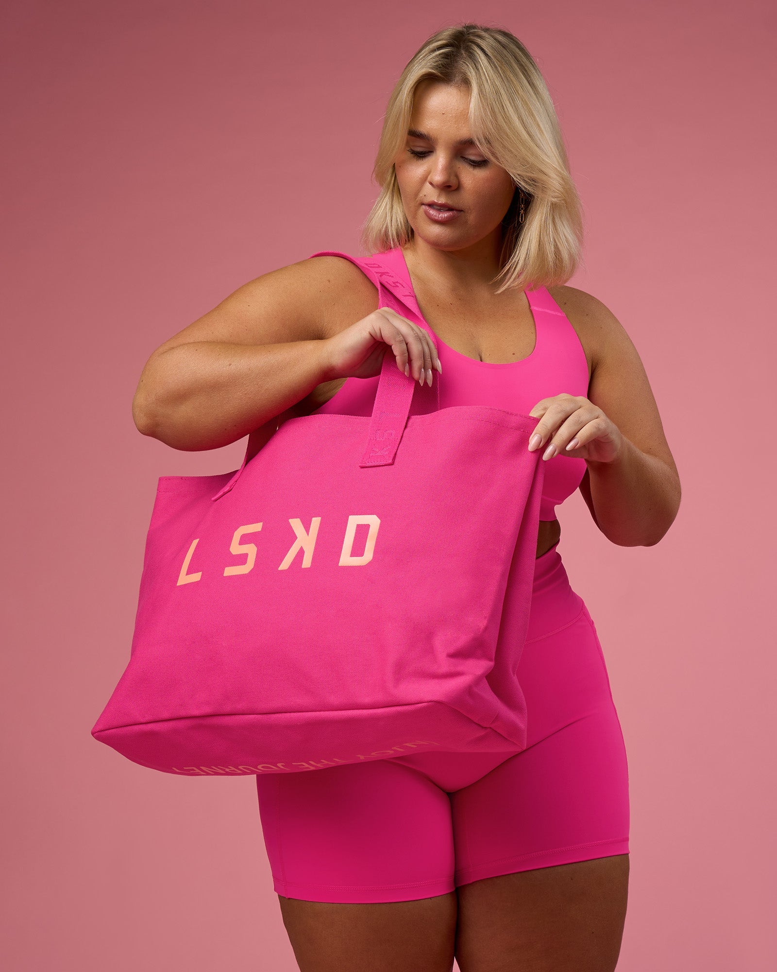 Hold It All Canvas Tote - Ultra Pink
