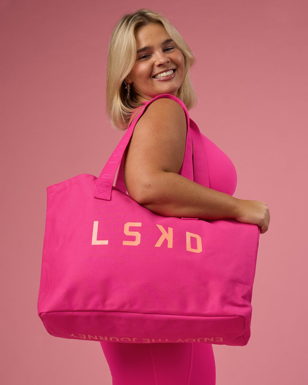 Hold It All Canvas Tote - Ultra Pink