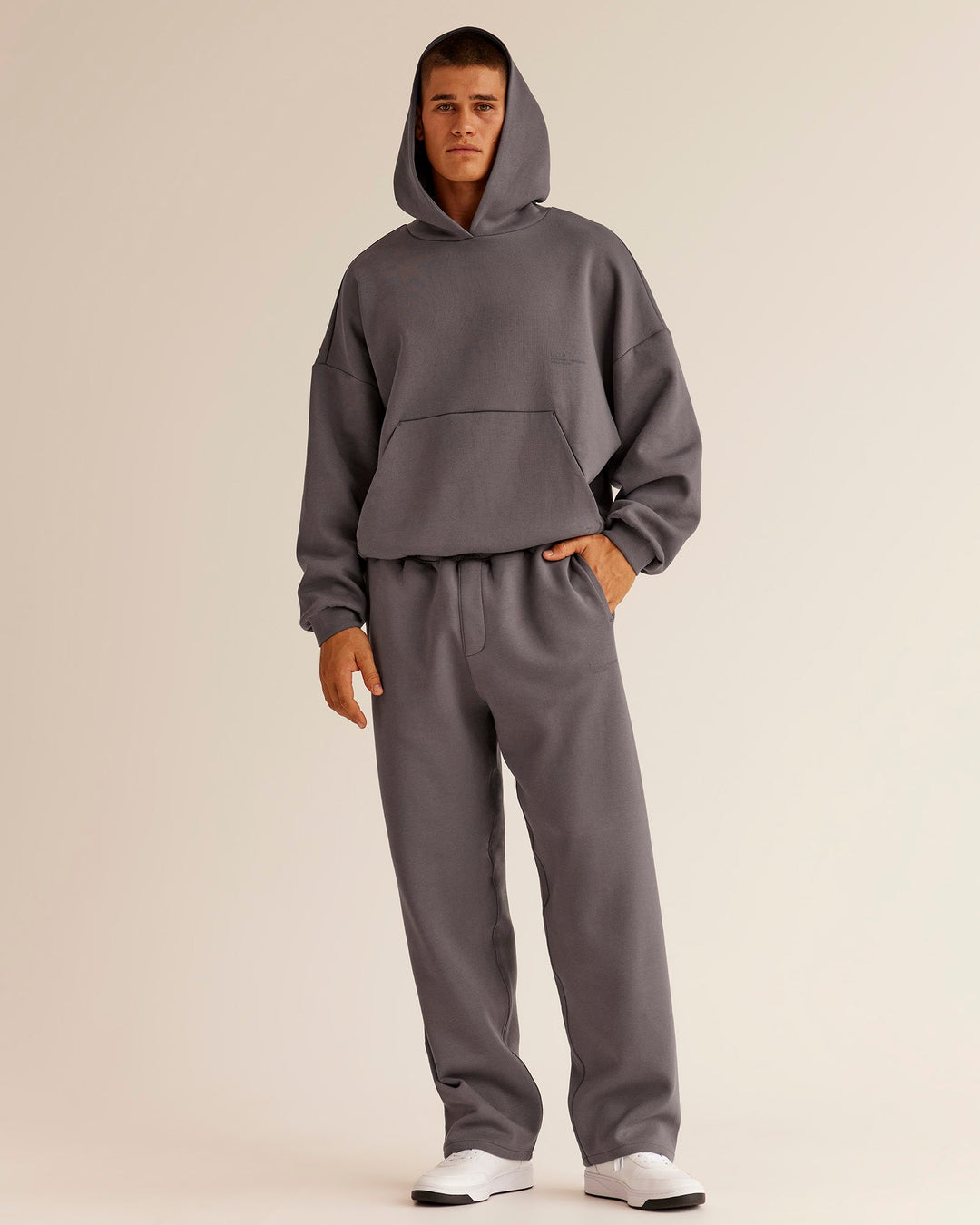 Man wearing AfterDark ZeroCrease Straight Leg Pant - Duskstone | Model:Jackson | Size:L