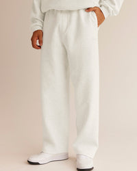 Man wearing AfterDark ZeroCrease Straight Leg Pant - Silver Marl | Model:Jackson | Size:L