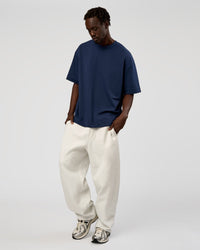 Man wearing AfterDark ZeroCrease Straight Leg Pant - Silver Marl | Model:Okello | Size:L