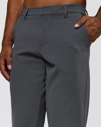 Man wearing All Day ZeroCrease™  Regular Pant - Dark Storm | Model:Xav | Size:L