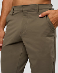 Woman wearing All Day ZeroCrease™  Regular Pant - Walnut Grey | Model:Jackson | Size:34