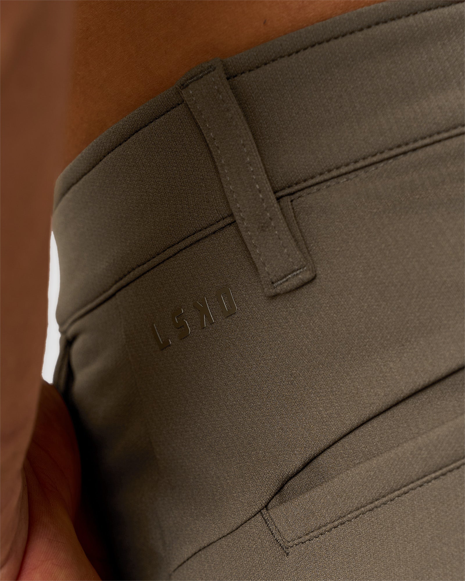Woman wearing All Day ZeroCrease™  Regular Pant - Walnut Grey | Model:Jackson | Size:34