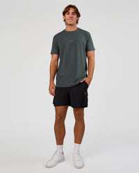 Man wearing Base FLXCotton Tee - Dark Slate | Model:Marcus | Size:L
