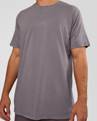 Man wearing Base FLXCotton Tee - Duskstone Washed | Model:Marcus | Size:L