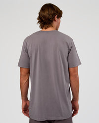 Man wearing Base FLXCotton Tee - Duskstone Washed | Model:Marcus | Size:L | Thumbnail Index: 3