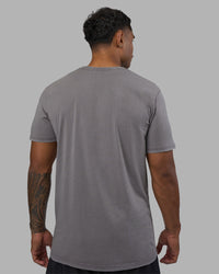 Man wearing Base FLXCotton Tee - Storm Front Washed | Model:Xav | Size:L