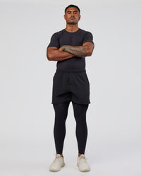 Man wearing BaseTech Tee - Black | Model:Xav | Size:L