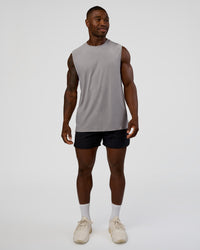 Man wearing Cadence MicroMotion Muscle Tank - Alloy | Model:Sam | Size:L