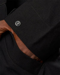 Man wearing Coaches Jacket - Black | Model:Okello | Size:L