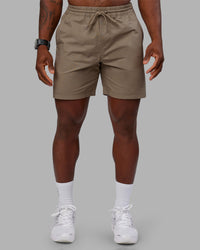 Man wearing Daily 7" Short - Greige | Model:Sam | Size:L