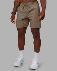 Man wearing Daily 7" Short - Greige | Model:Sam | Size:L