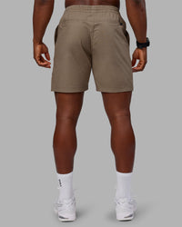 Man wearing Daily 7" Short - Greige | Model:Sam | Size:L