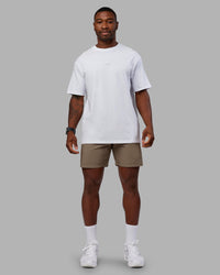 Man wearing Daily 7" Short - Greige | Model:Sam | Size:L