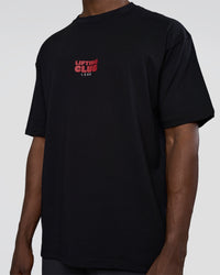 Man wearing Kettle B FLXCotton Oversized Tee - Black-White | Model:Paabio | Size:L