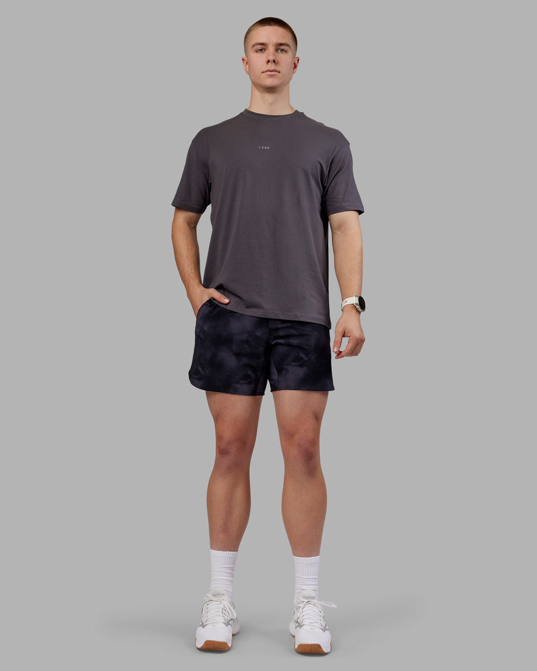 Man wearing Lift 6&quot; Short - Black Washed | Model:Tom | Size:L