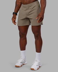 Man wearing Lift 6" Short - Greige | Model:Sam | Size:L
