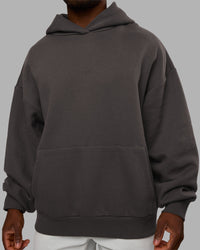 Man wearing MVP Oversized Hoodie - Dark Storm | Model:Sam | Size:L