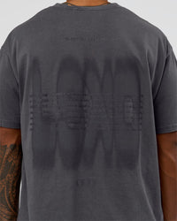 Man wearing Memory in Motion Heavyweight Oversized Tee - Dark Storm Washed | Model:Xav | Size:L