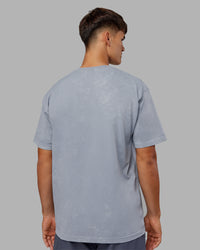 Man wearing Power Oversized Tee - Tradewinds Washed | Model:Jackson | Size:L