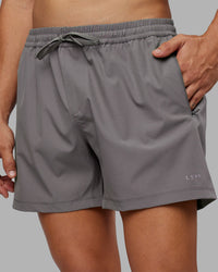 Man wearing Rep 5" Performance Short - Storm Front | Model:Jackson | Size:L