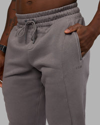 Man wearing Stream Panel Track Pants - Storm Front | Model:Sam | Size:L
