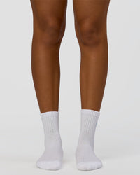 Love The Process Quarter Socks - White-Open Air | Thumbnail Index: 3