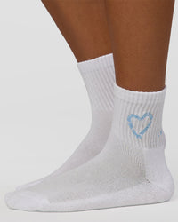 Love The Process Quarter Socks - White-Open Air