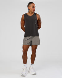 Man wearing Pace 5" Lined Ripstop Short - Storm Front | Model:Malebo | Size:M
