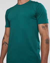 Man wearing AeroFLX+ Seamless Set In Tee - Teal/Teal | Model:Konnor | Size:M | Thumbnail Index: 4