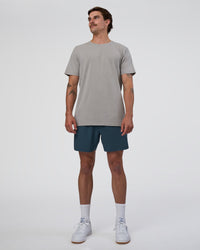 Man wearing Base FLXCotton Tee - Alloy Washed | Model:Konnor | Size:M