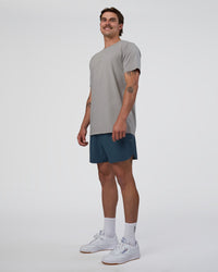 Man wearing Base FLXCotton Tee - Alloy Washed | Model:Konnor | Size:M