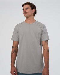 Man wearing Base FLXCotton Tee - Alloy Washed | Model:Konnor | Size:M