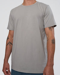 Man wearing Base FLXCotton Tee - Alloy Washed | Model:Konnor | Size:M