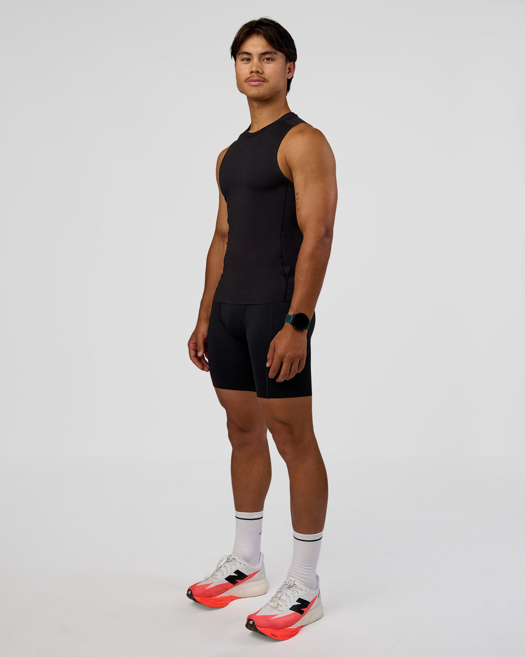 Man wearing BaseTech Tank - Black | Model:George | Size:M