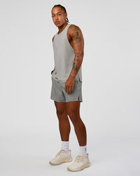Man wearing Cadence Swift Tank - Alloy | Model:Malebo | Size:M