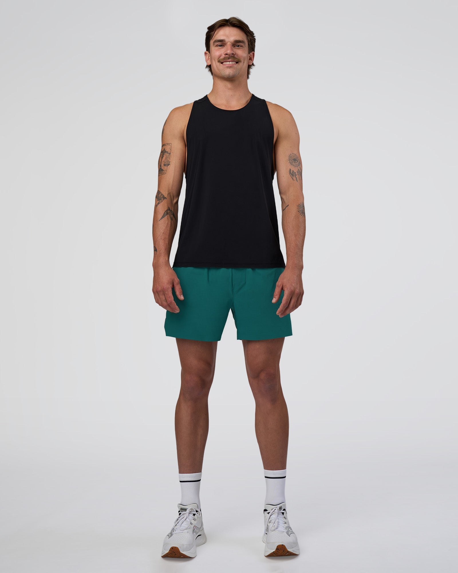 Man wearing Cadence Swift Tank - Black | Model:Konnor | Size:M