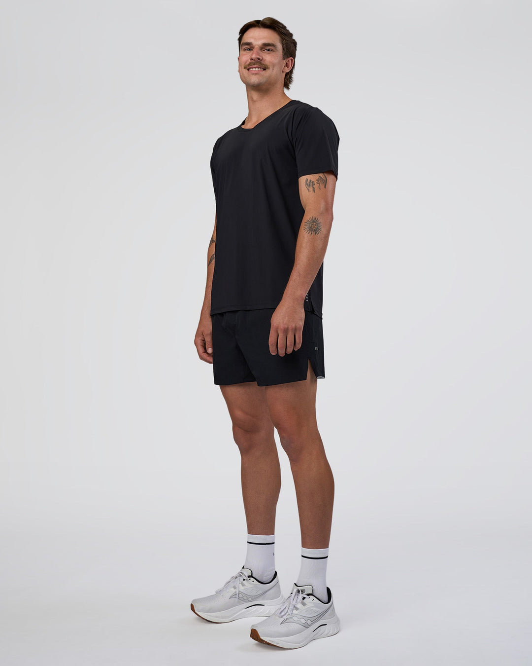 Man wearing Cadence Swift Tee - Black | Model:Konnor | Size:M