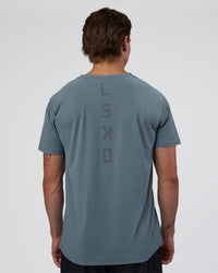 Man wearing Cadence Swift Tee - Blue Mirage | Model:Konnor | Size:M | Thumbnail Index: 3