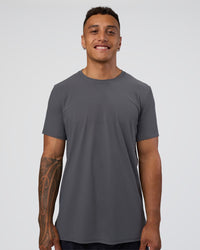 Man wearing Cadence Tee - Dark Storm | Model:Daarian | Size:M