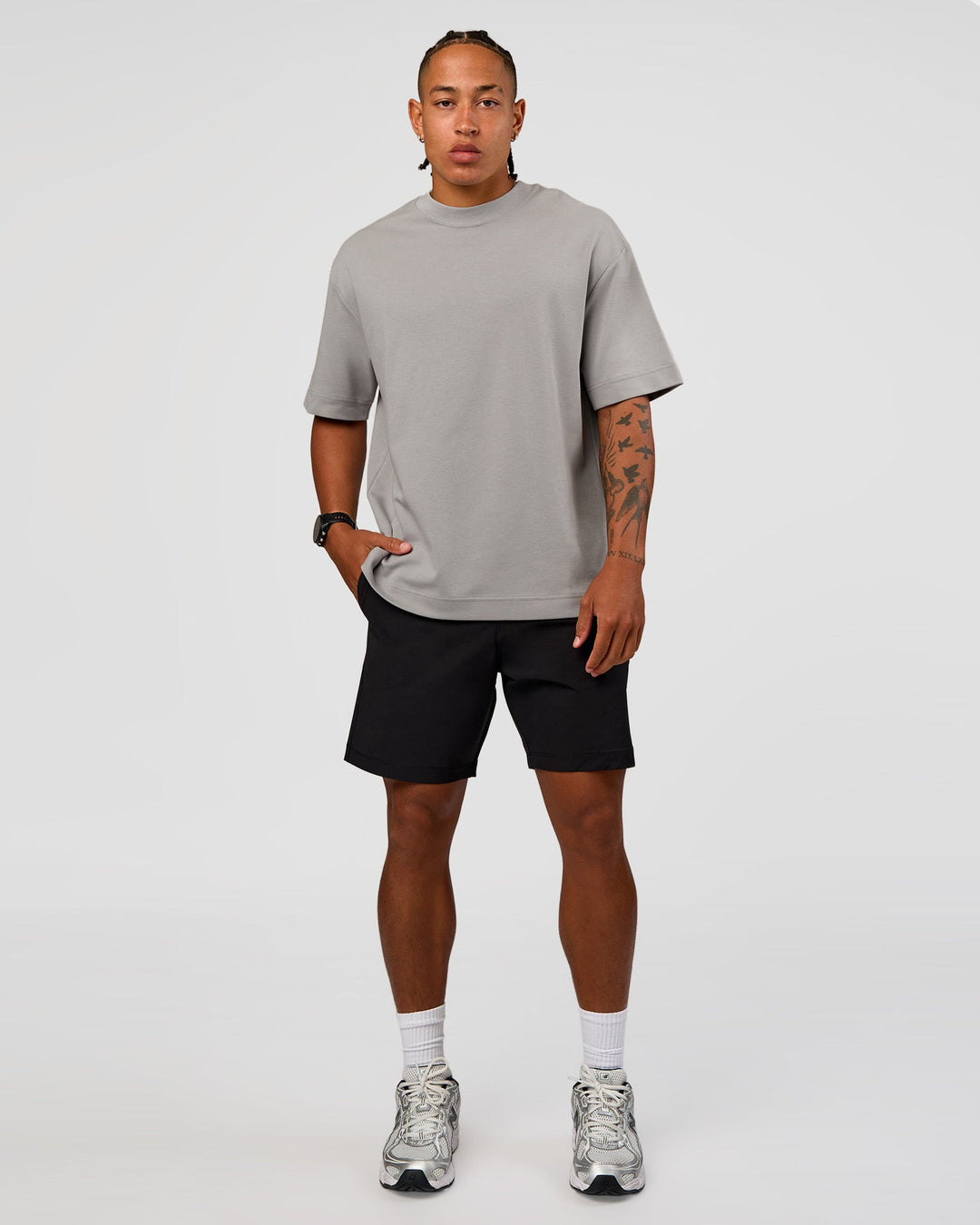 Man wearing Daily 7" Short 2.0 in  Black | Model:Malebo | Size:M - view 3