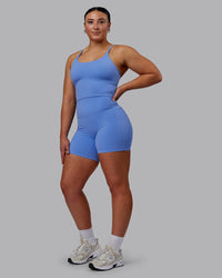 Woman wearing Elixir Ultra High-Rise 6" Short Pockets - Ultramarine