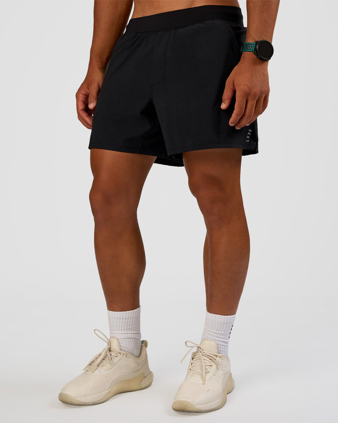 Man wearing Functional Training 5" Short - Black | Model:George | Size:M