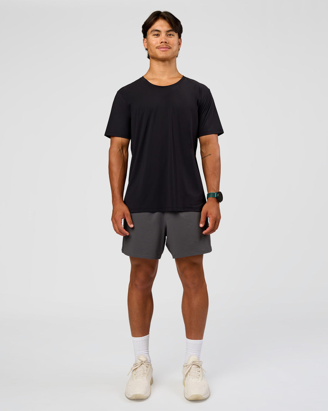 Man wearing Functional Training 5" Short - Dark Storm | Model:George | Size:M - view 8