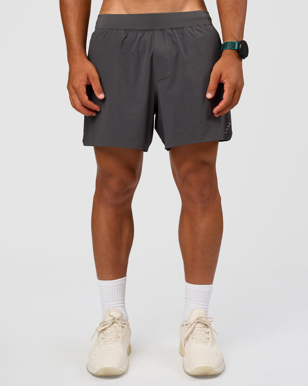 Man wearing Functional Training 5" Short - Dark Storm | Model:George | Size:M