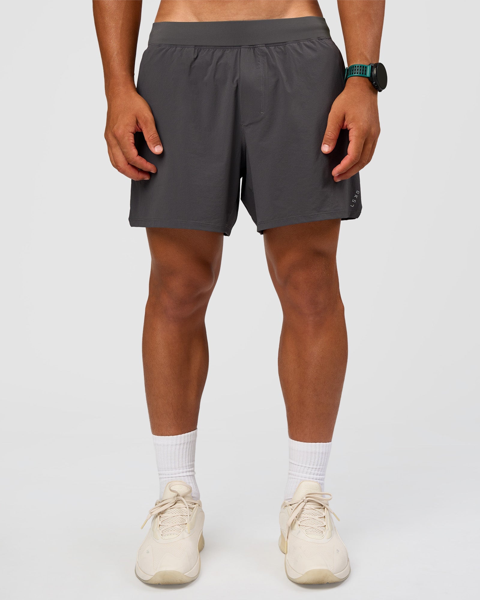 Man wearing Functional Training 5" Short - Dark Storm | Model:George | Size:M