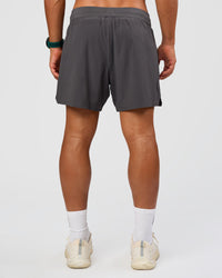 Man wearing Functional Training 5" Short - Dark Storm | Model:George | Size:M | Thumbnail Index: 4